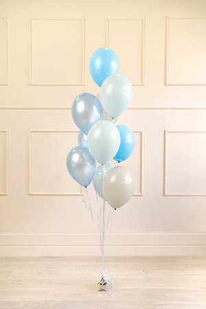 Zestaw balonów niebiesko białych 10 sztuk ZBL5
