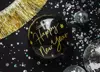 Balon foliowy Happy New Year czarny 45cm 1 sztuka FB162