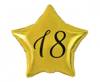 Balon foliowy na 18 urodziny złota gwiazdka 48cm 1sztuka FG-G18Z