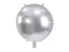 Balon foliowy okrągła pastylka srebrna 45cm 1sztuka FB176-018