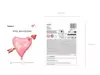 Balon foliowy serce różowe ze strzałą Love na Walentynki 76x55cm 1 sztuka FB172