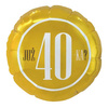 Balon foliowy złoty na 40 urodziny 1sztuka FG-OJ40