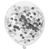 Balon ze srebrnym konfetti ok. 30cm 1szt BAL43/400426