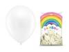 Balony Rainbow 23cm metalizowane białe 100 sztuk RB23M-008-100x