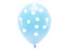 Balony błękitne w białe kropki 33cm 6 sztuk ECO33P-202-011-6
