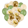 Balony boho złote alabastrowe zielone 30cm 18 sztuk ZB66