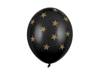 Balony czarne w złote Gwiazdki 30cm 6 sztuk SB14P-257-010-6