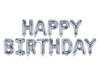Balony foliowe napis Happy Birthday srebrny 340x35cm FB6M-018