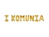 Balony foliowe napis I Komunia złoty 260x40cm FB218-019