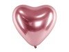 Balony glossy serca różowe złote 27cm 50 sztuk CHB2-019R-50x