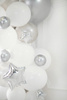 Balony glossy srebrne 12cm 10 sztuk CHB1-5-018-10x