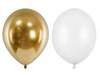 Balony metaliczne białe i złote 30cm 20 sztuk BALONY-7