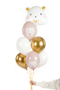 Balony miś polarny białe złote 6 sztuk SB14P-315-000-6