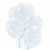 Balony przezroczyste z niebieskim konfetti 30cm 100 sztuk 400481-100x