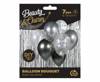 Balony urodzinowe srebrno grafitowe 30cm 7 sztuk BB-SRG7