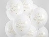 Balony weselne Just Married białe 6 sztuk SB14P-237-008-6