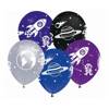 Balony z nadrukiem Kosmos mix kolorów 30cm 5 sztuk GZ-KOS5