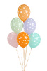Balony z nadrukiem kolorowe w kropki 6 sztuk SB14P-318-000-6