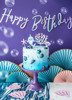 Baner urodzinowy Happy Birthday opalizujący 62cm 1szt. GRL75-017