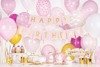 Baner urodzinowy Happy Birthday różowy 175cm 1szt. GRL57-081J