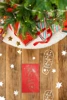 Dekoracja świąteczna - ślady Mikołaja, 16.5x27.5 cm 3 sztuki DS2