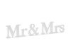 Drewniany napis Mr&Mrs biały 9,5x50cm DN5-008