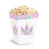 Pudełka na popcorn słodycze jednorożec 3 sztuki 512328