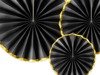 Rozety dekoracyjne Czarne ze złotym brzegiem 3 sztuki RPK19-010