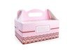 Różowe pudełka na ciasto komunijne 10 sztuk PUDCS6R-10x