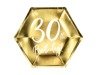 Talerzyki na 30 urodziny 30th Birthday złote 20cm 6 sztuk TPP73-30-019M