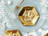 Talerzyki na 40 urodziny 40th Birthday złote 20cm 6 sztuk TPP73-40-019M