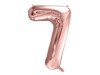 Zestaw balonów na 7 urodziny różowe złoto 21 sztuk A27