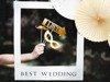Zestaw z ramką selfie - Best Wedding do zdjęć na Sesję PBF2